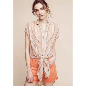 Holding horses plaid high low blouse